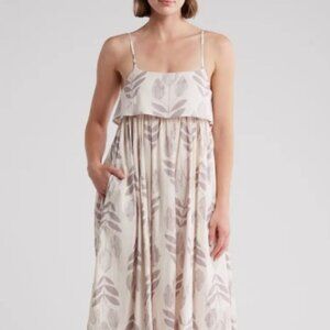 Stitchdrop Barbuda Floral Print Sleeveless Midi Dress - Size M